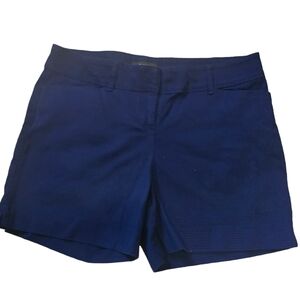 The Limited Dark Navy Blue Cotton Blend Pique Shorts Size 8